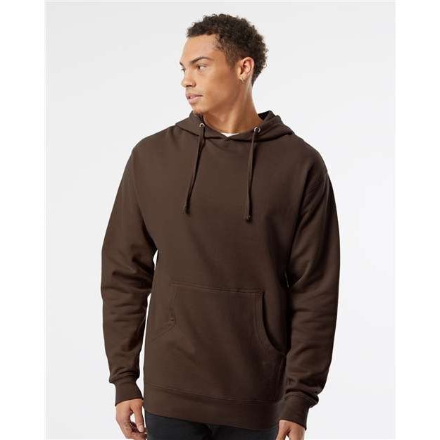 Independent Trading Co. Midweight Hooded Sweatshirt - Brown - Independent Trading Co. SS4500 Independent Trading Co. Brown XS