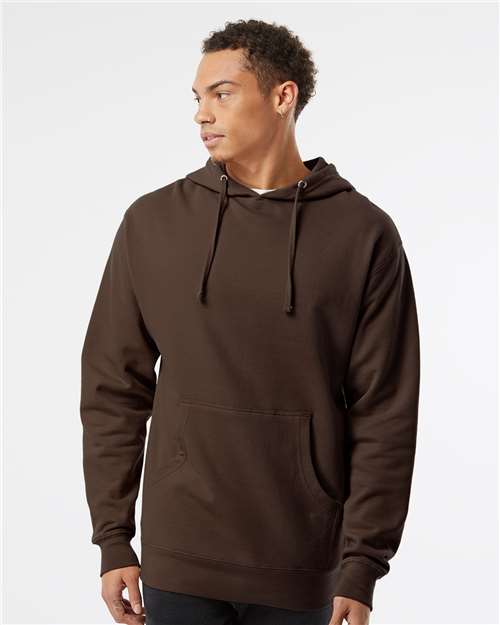 Independent Trading Co. Midweight Hooded Sweatshirt - Brown - Independent Trading Co. SS4500 Independent Trading Co.