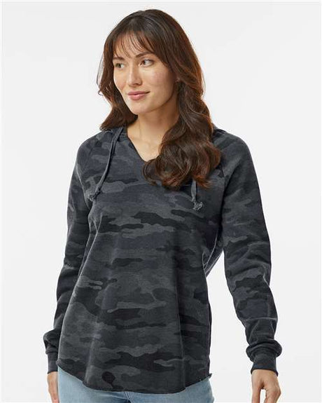 Independent Trading Co. Women’s Lightweight California Wave Wash Hooded Sweatshirt - Independent Trading Co. PRM2500