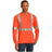 Men's ANSI 107 Class 2 Long Sleeve Safety T-Shirt Joe's USA Safety Orange/ Reflective X-Small