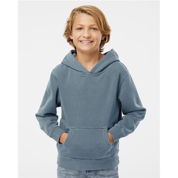 Independent Trading Co. Youth Midweight Pigment-Dyed Hooded Sweatshirt - Independent Trading Co. PRM1500Y Independent Trading Co.