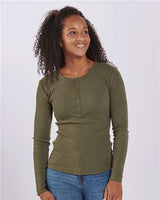 Boxercraft Women's Harper Long Sleeve Henley - Boxercraft BW2402
