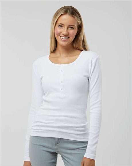 Boxercraft Women's Harper Long Sleeve Henley - Boxercraft BW2402