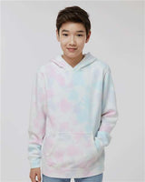 Independent Trading Co. PRM1500TD Youth Midweight Tie-Dyed Hooded Sweatshirt | Wholesale Youth Tie-Dye Hoodie