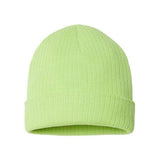 Atlantis Headwear Sustainable Rib Cuffed Beanie - Atlantis Headwear RIO Atlantis Headwear Acid Green One Size