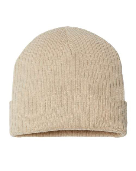 Atlantis Headwear Sustainable Rib Cuffed Beanie - Atlantis Headwear RIO Atlantis Headwear Light Beige One Size