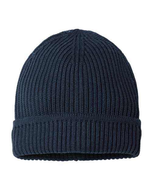 Atlantis Headwear Sustainable Finish Edge Cuffed Beanie - Atlantis Headwear MAPLE Atlantis Headwear Navy One Size