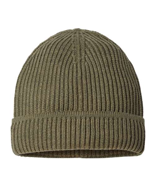 Atlantis Headwear Sustainable Finish Edge Cuffed Beanie - Atlantis Headwear MAPLE Atlantis Headwear Olive One Size