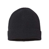 Atlantis Headwear Sustainable Fine Rib Cuffed Beanie - Atlantis Headwear ANDY Atlantis Headwear Black One Size
