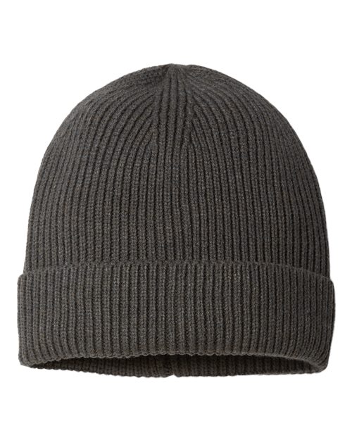 Atlantis Headwear Sustainable Fine Rib Cuffed Beanie - Atlantis Headwear ANDY Atlantis Headwear Dark Grey One Size