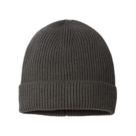 Atlantis Headwear Sustainable Fine Rib Cuffed Beanie - Atlantis Headwear ANDY Atlantis Headwear Dark Grey One Size