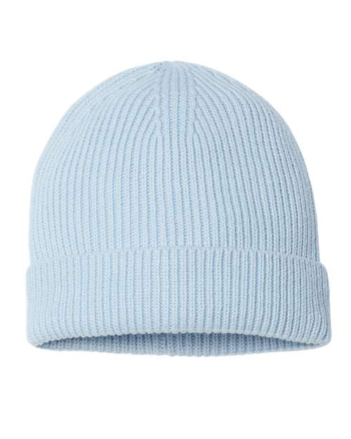 Atlantis Headwear Sustainable Fine Rib Cuffed Beanie - Atlantis Headwear ANDY Atlantis Headwear Light Blue One Size