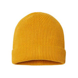 Atlantis Headwear Sustainable Fine Rib Cuffed Beanie - Atlantis Headwear ANDY Atlantis Headwear Mustard Yellow One Size