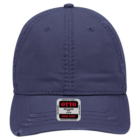 OTTO CAP 6 Panel Low Profile Dad Hat OTTO 104-1018 Otto Cap 004 - Navy OSFM - Adult