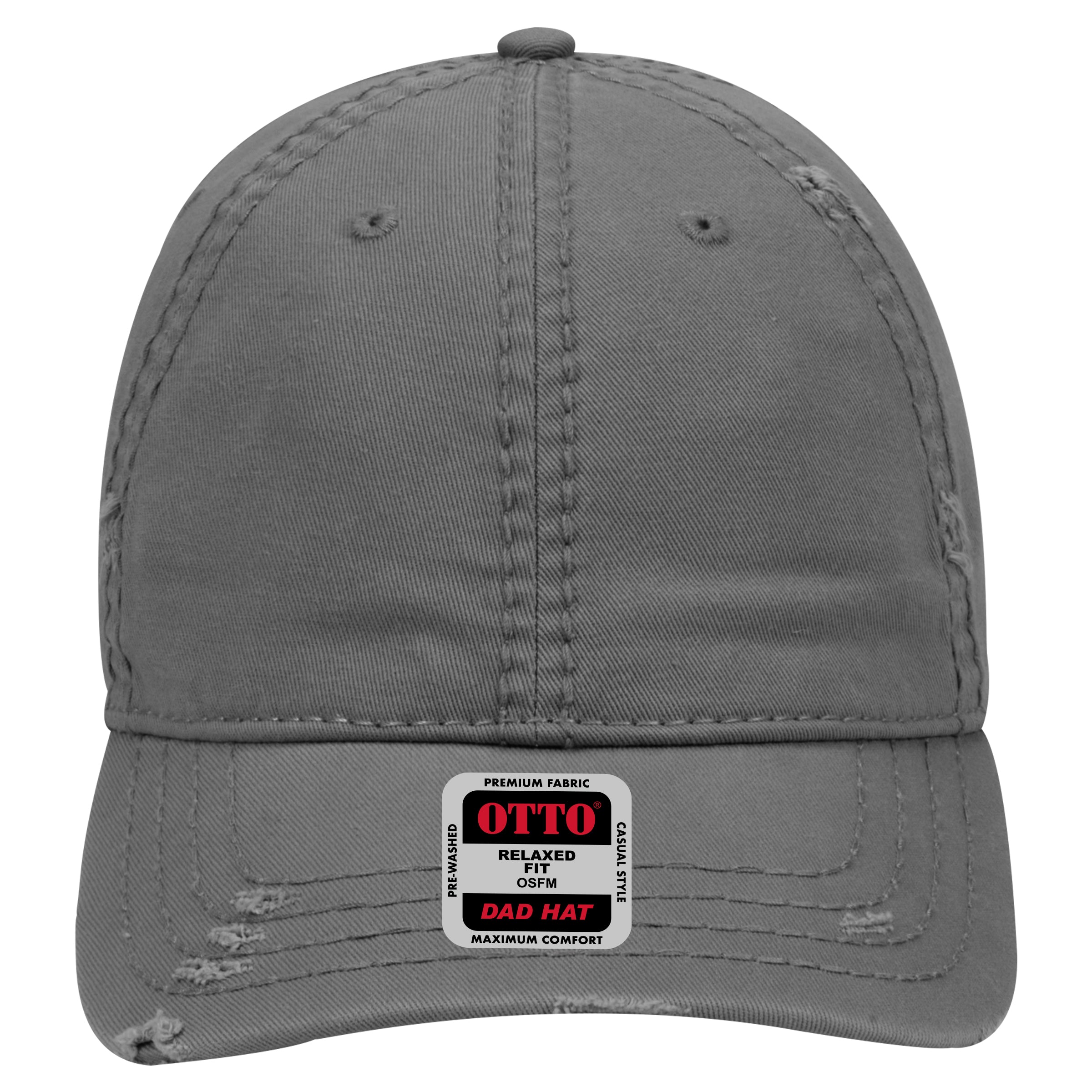 OTTO CAP 6 Panel Low Profile Dad Hat OTTO 104-1018 Otto Cap 025 - Char. Gray OSFM - Adult