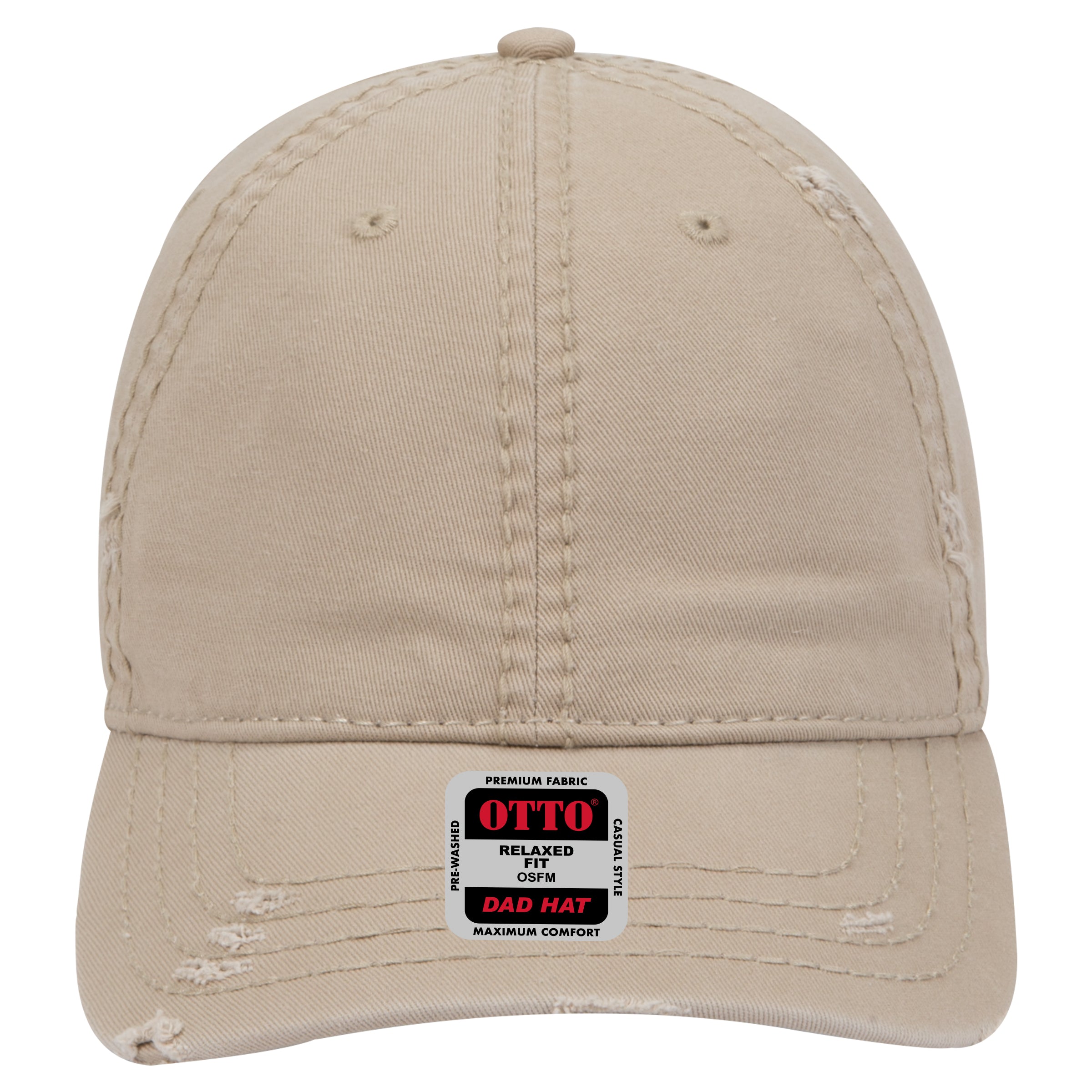 OTTO CAP 6 Panel Low Profile Dad Hat OTTO 104-1018 Otto Cap 032 - Khaki OSFM - Adult