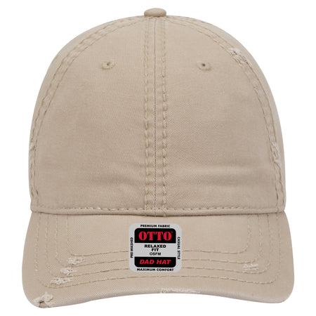 OTTO CAP 6 Panel Low Profile Dad Hat OTTO 104-1018 Otto Cap 032 - Khaki OSFM - Adult