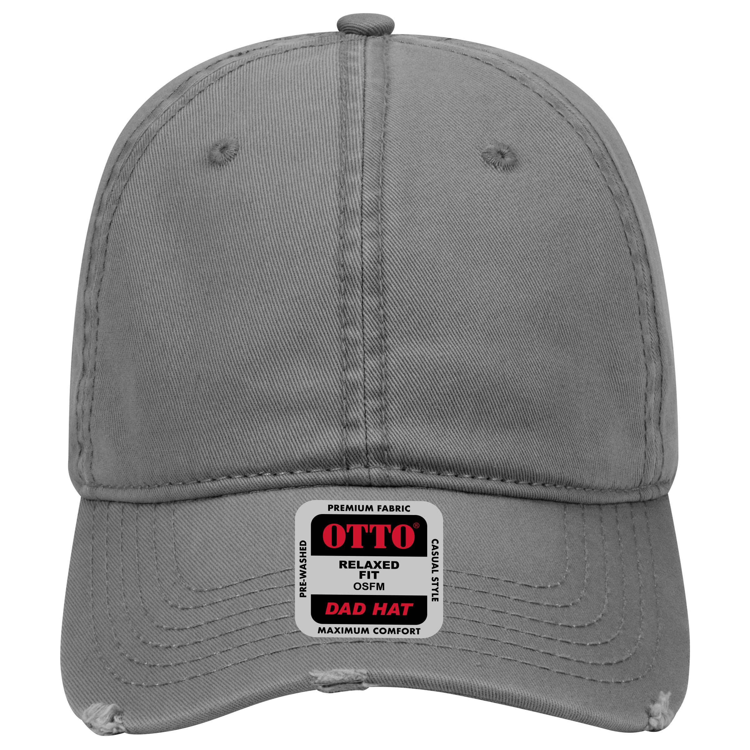 OTTO CAP 6 Panel Low Profile Dad Hat OTTO 104-764 Otto Cap 025 - Char. Gray OSFM - Adult