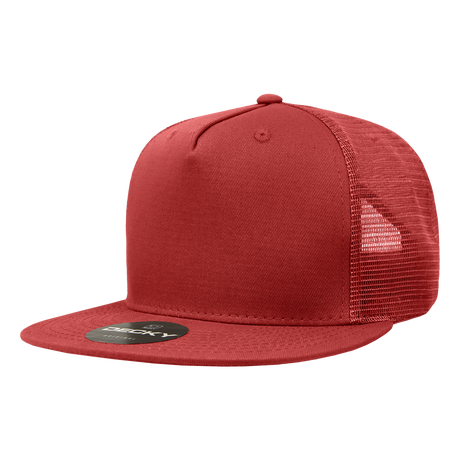 Decky 5 Panel High Profile Structured Cotton Blend Trucker | Decky 1040