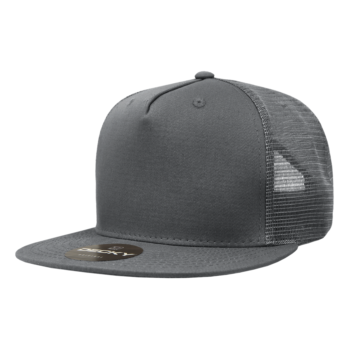 Decky 5 Panel High Profile Structured Cotton Blend Trucker | Decky 1040