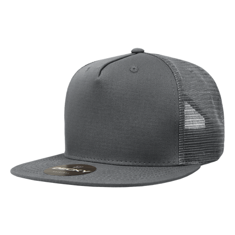 Decky 5 Panel High Profile Structured Cotton Blend Trucker | Decky 1040