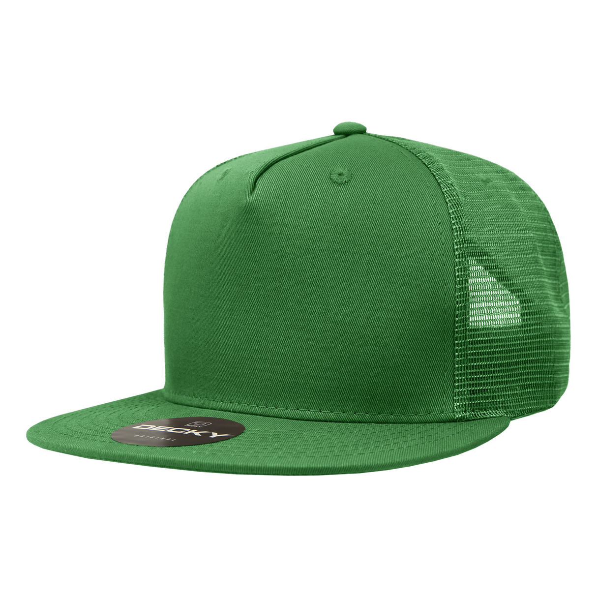 Decky 5 Panel High Profile Structured Cotton Blend Trucker | Decky 1040