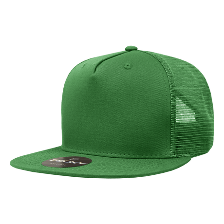 Decky 5 Panel High Profile Structured Cotton Blend Trucker | Decky 1040