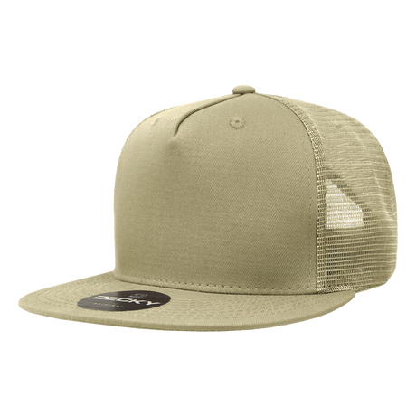 Decky 5 Panel High Profile Structured Cotton Blend Trucker | Decky 1040