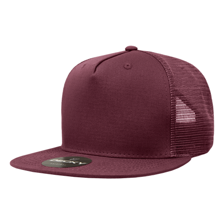 Decky 5 Panel High Profile Structured Cotton Blend Trucker | Decky 1040