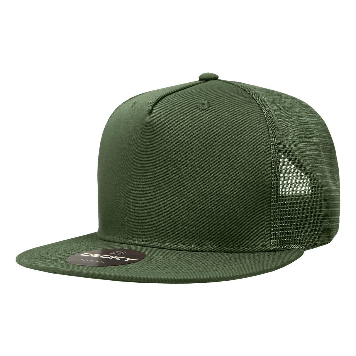 Decky 5 Panel High Profile Structured Cotton Blend Trucker | Decky 1040