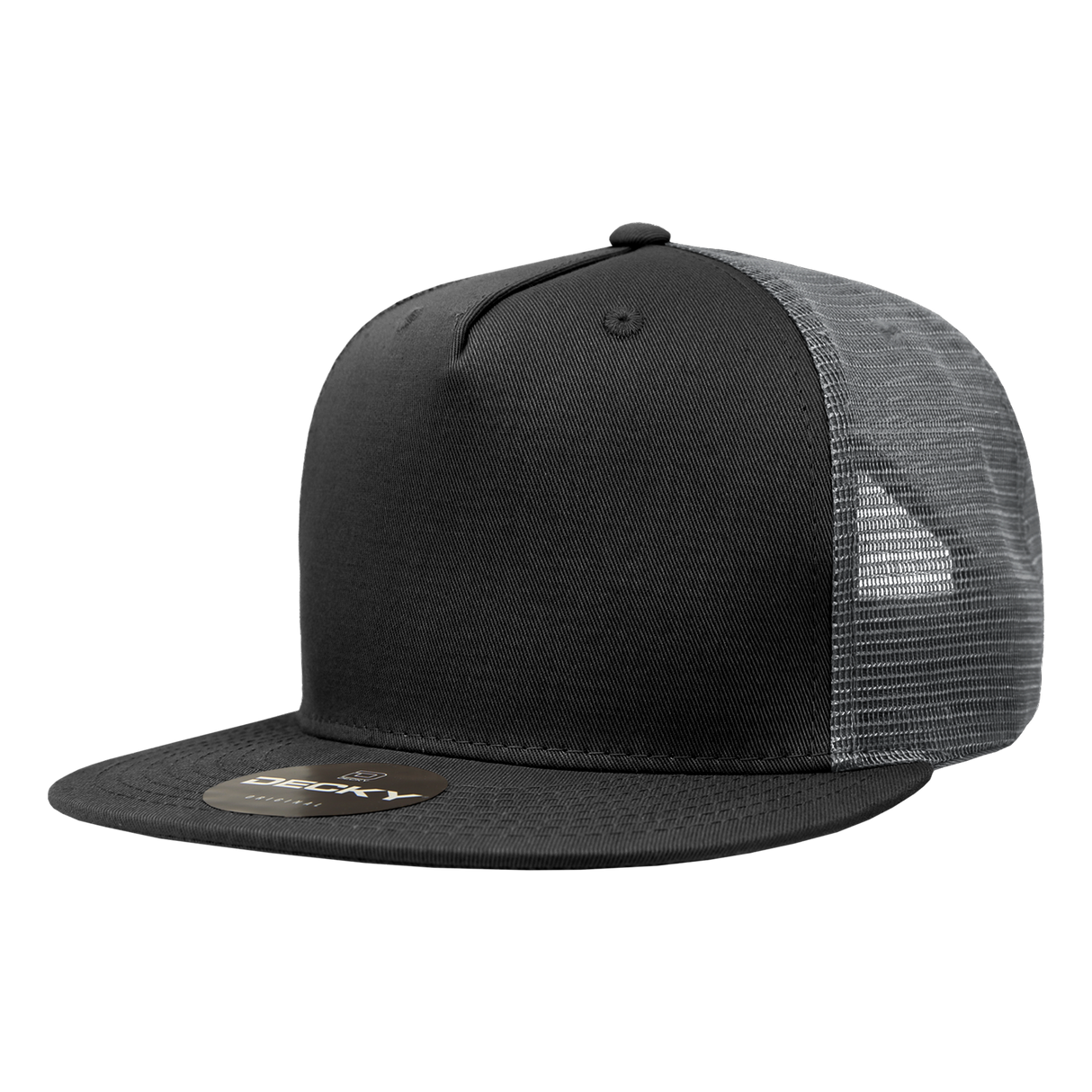 Decky 5 Panel High Profile Structured Cotton Blend Trucker | Decky 1040