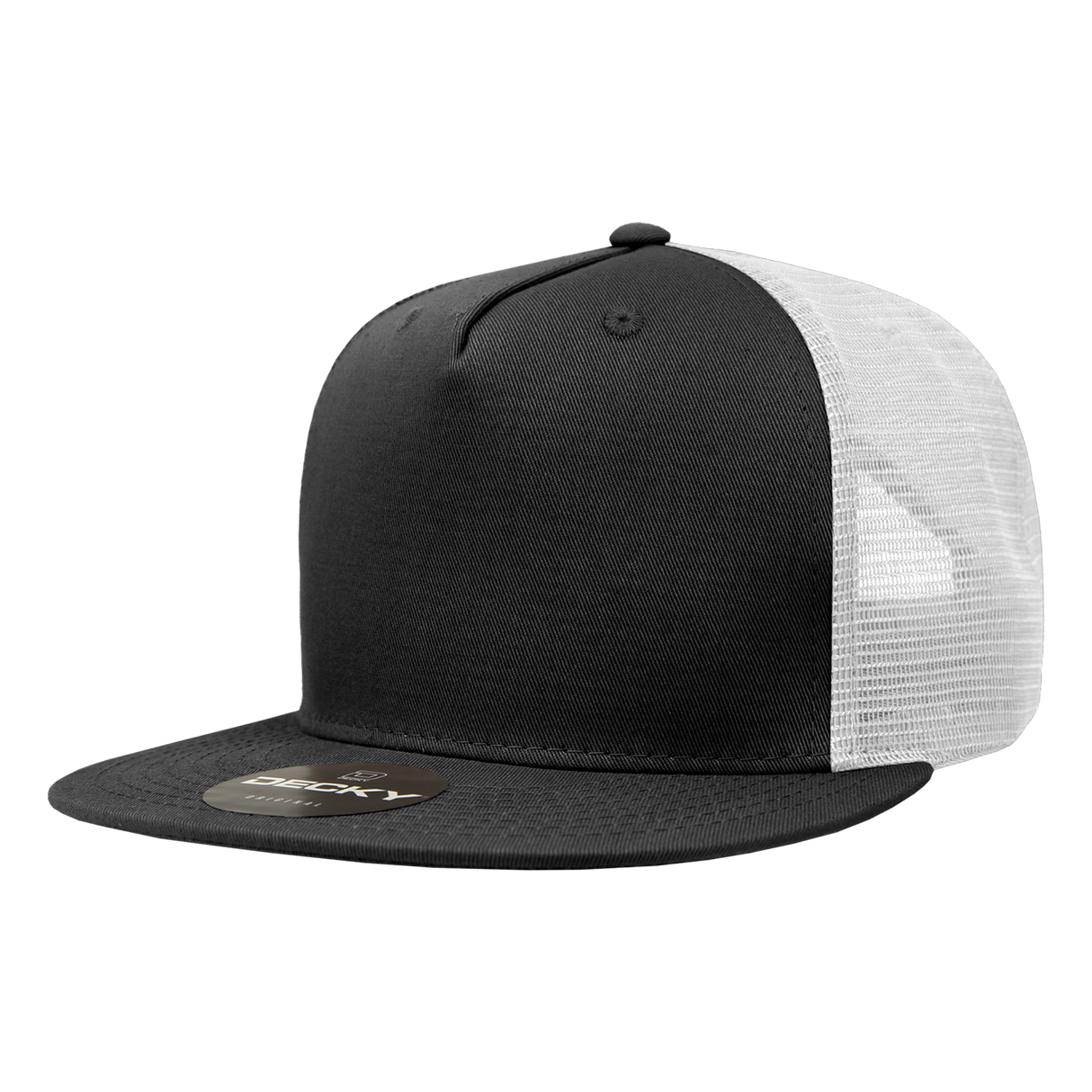Decky 5 Panel High Profile Structured Cotton Blend Trucker | Decky 1040