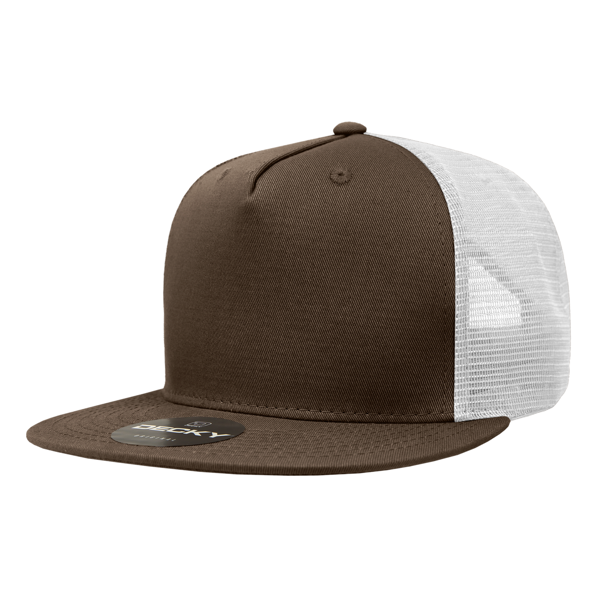 Decky 5 Panel High Profile Structured Cotton Blend Trucker | Decky 1040