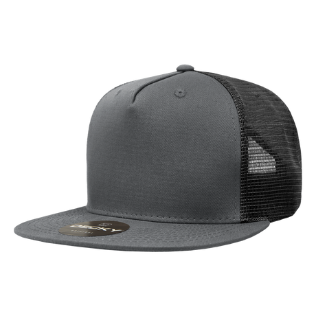 Decky 5 Panel High Profile Structured Cotton Blend Trucker | Decky 1040