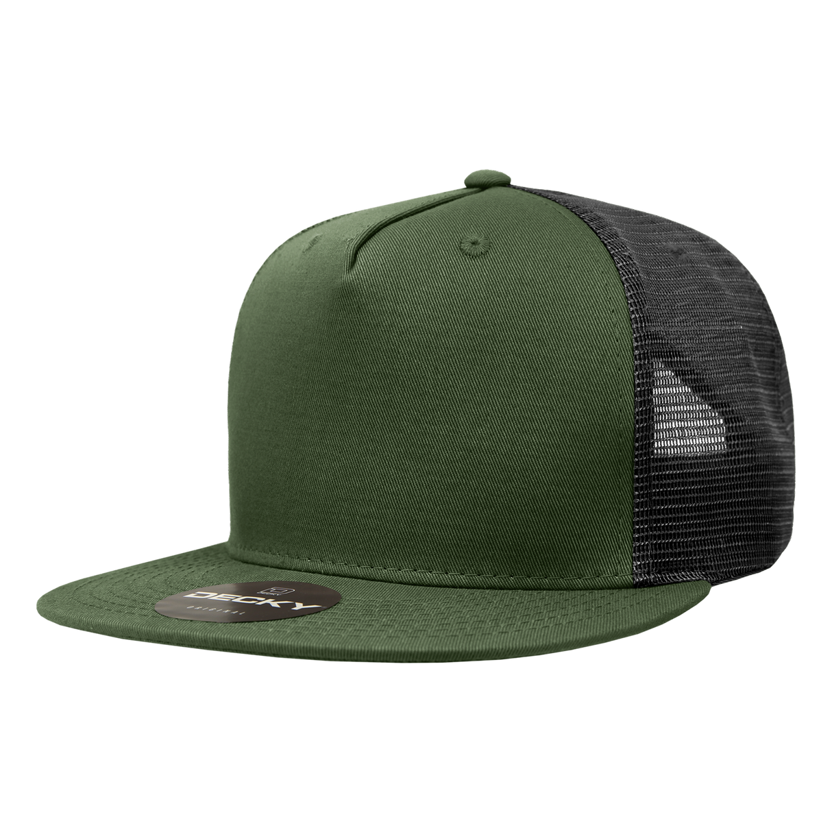 Decky 5 Panel High Profile Structured Cotton Blend Trucker | Decky 1040