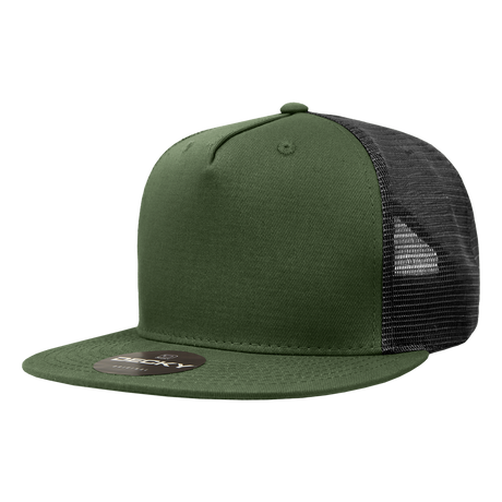 Decky 5 Panel High Profile Structured Cotton Blend Trucker | Decky 1040