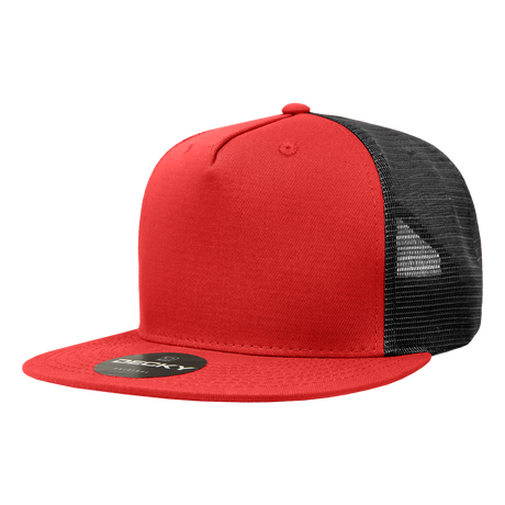 Decky 5 Panel High Profile Structured Cotton Blend Trucker | Decky 1040
