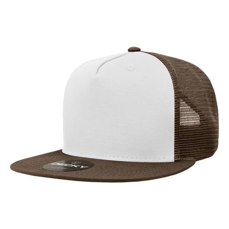 Decky 5 Panel High Profile Structured Cotton Blend Trucker | Decky 1040