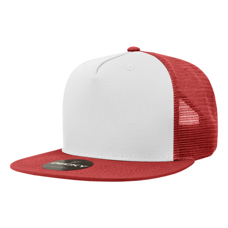 Decky 5 Panel High Profile Structured Cotton Blend Trucker | Decky 1040