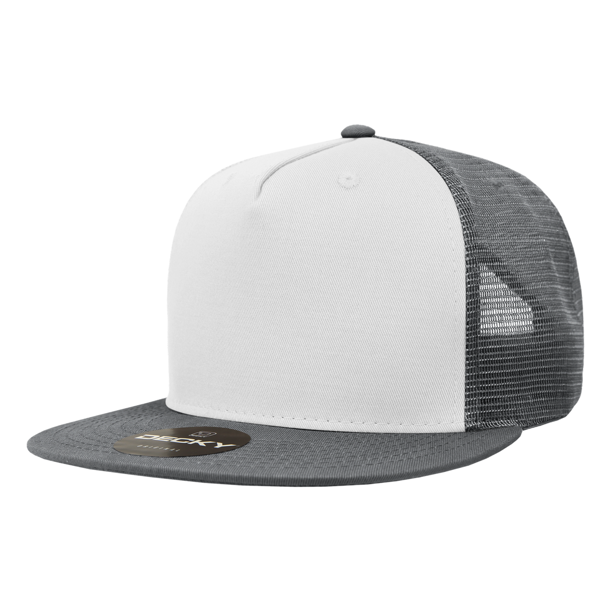 Decky 5 Panel High Profile Structured Cotton Blend Trucker | Decky 1040