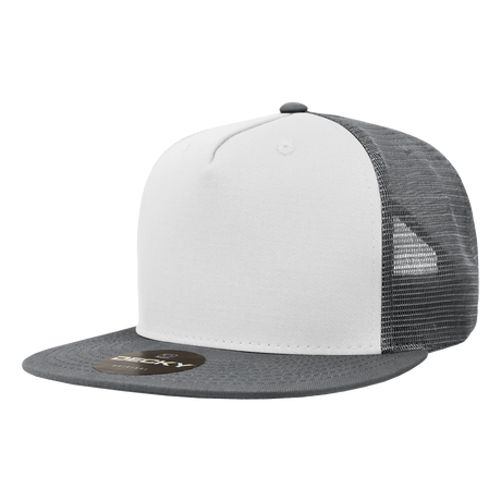 Decky 5 Panel High Profile Structured Cotton Blend Trucker | Decky 1040