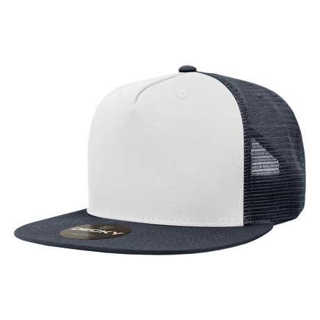 Decky 5 Panel High Profile Structured Cotton Blend Trucker | Decky 1040
