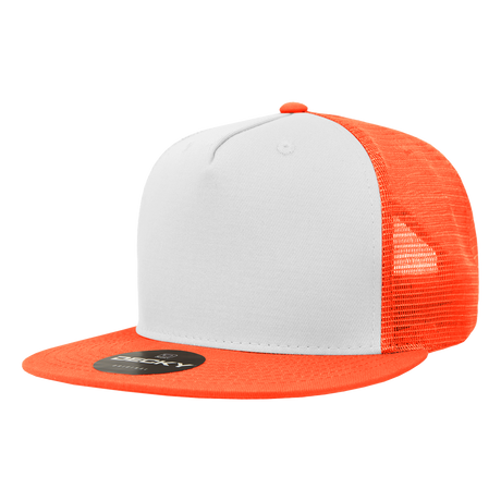 Decky 5 Panel High Profile Structured Cotton Blend Trucker | Decky 1040