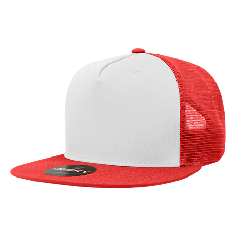 Decky 5 Panel High Profile Structured Cotton Blend Trucker | Decky 1040