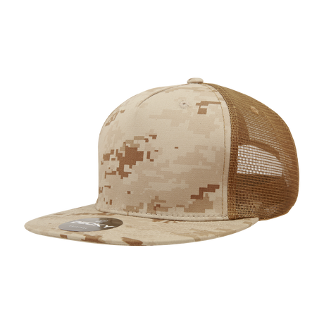 Decky 5 Panel High Profile Structured Cotton Blend Trucker | Decky 1040