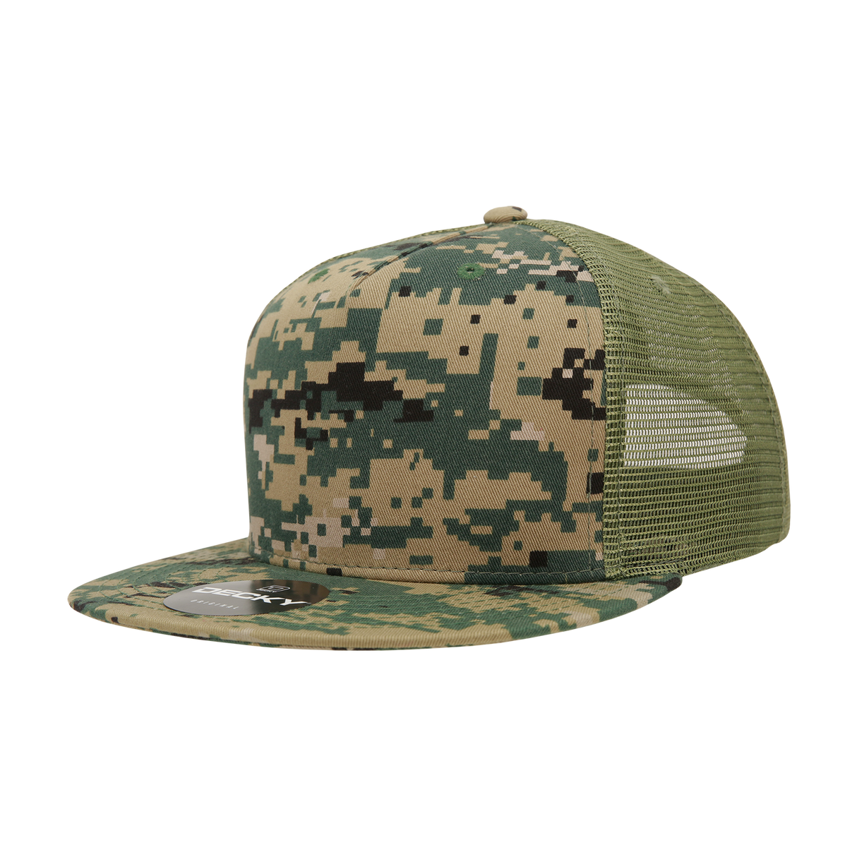 Decky 5 Panel High Profile Structured Cotton Blend Trucker | Decky 1040