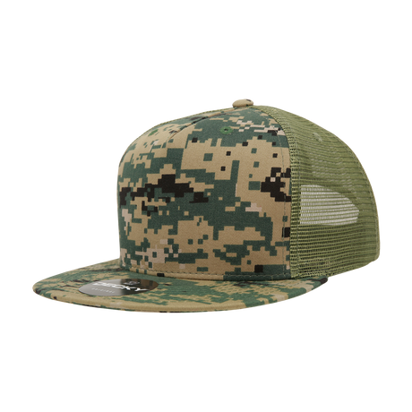 Decky 5 Panel High Profile Structured Cotton Blend Trucker | Decky 1040
