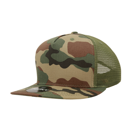 Decky 5 Panel High Profile Structured Cotton Blend Trucker | Decky 1040