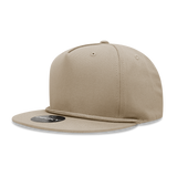 Decky 5 Panel High Profile Structured Cotton Blend Rope Hat | Decky 1041