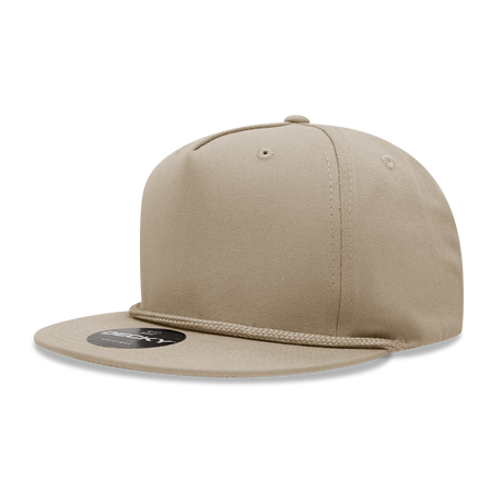 Decky 5 Panel High Profile Structured Cotton Blend Rope Hat | Decky 1041